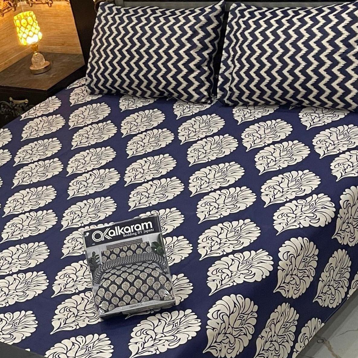 King Size Cotton 3PC Bedsheet
